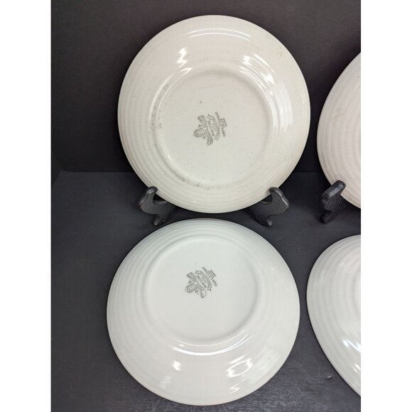 Harmony House Iron Stone 4264 Tangerine 7 5/8" Salad Plate Vintage Set of 4 - Picture 7 of 10